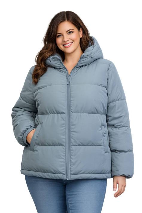 Стил сиво- зелено качулка